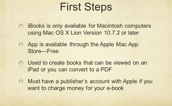 First Steps iBooks is only