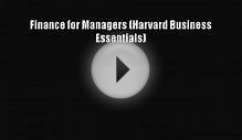 [PDF] Finance for Managers (Harvard Business Essentials