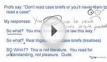 Study Tips: Read Case Briefs to Cut Down on Prep Time for