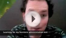 Studying for my Business Administration test